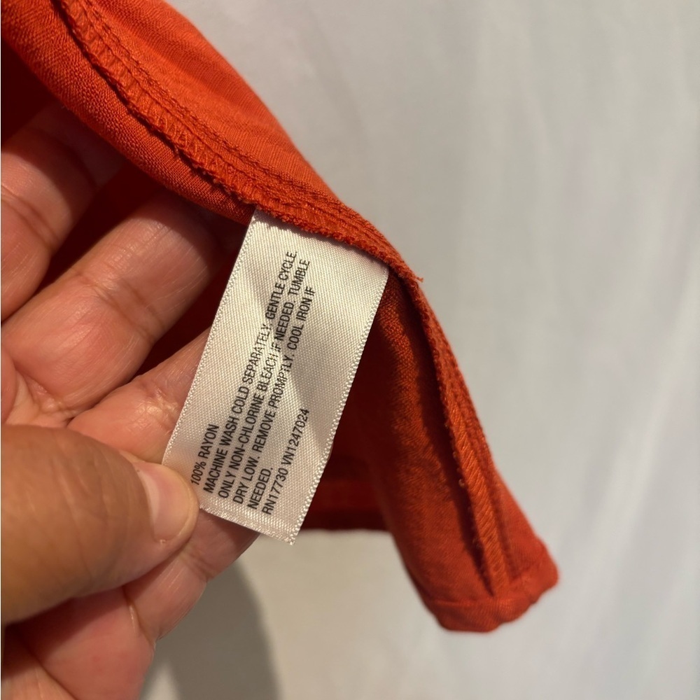 Knox Rose Women's Orange Ruffle Top - Picture 6 of 10